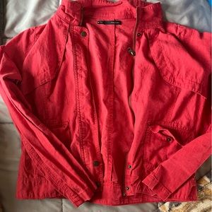 Maurice’s pink denim zipup jacket. Size medium